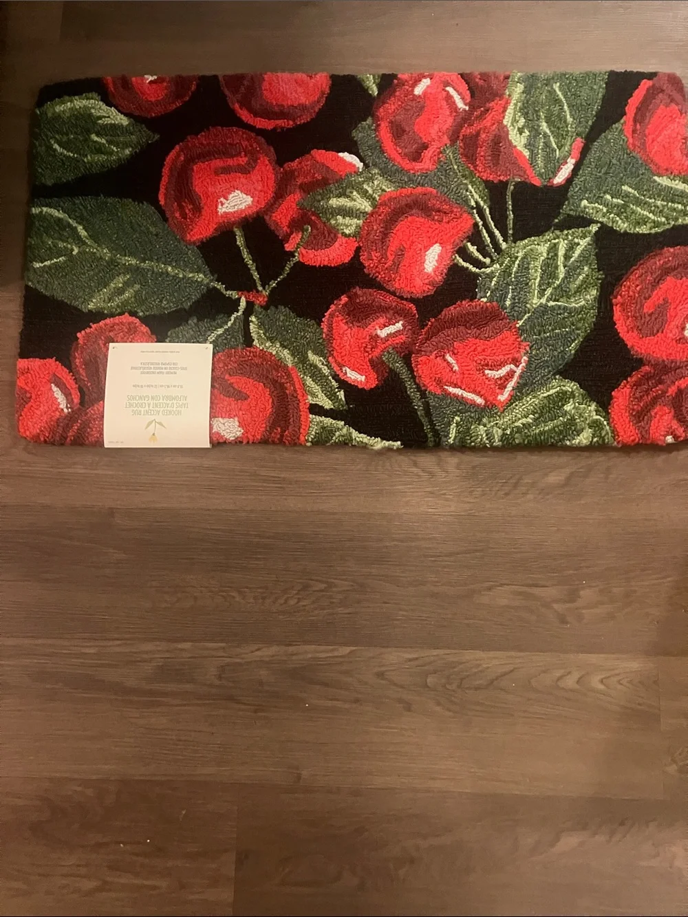 Red Floral Accent Rug - Home Accents
